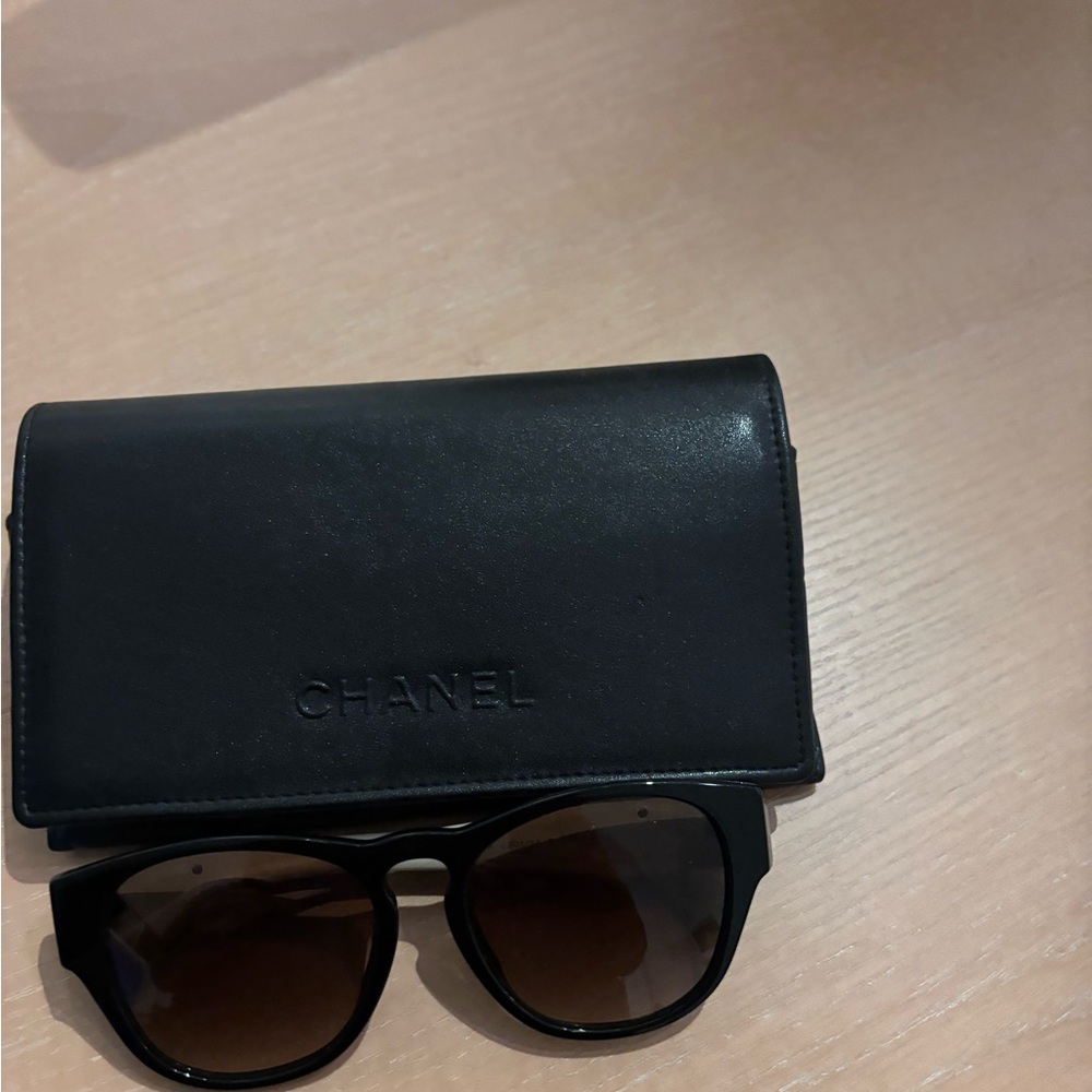 Chanel Elegant Black Sunglasses with Case
